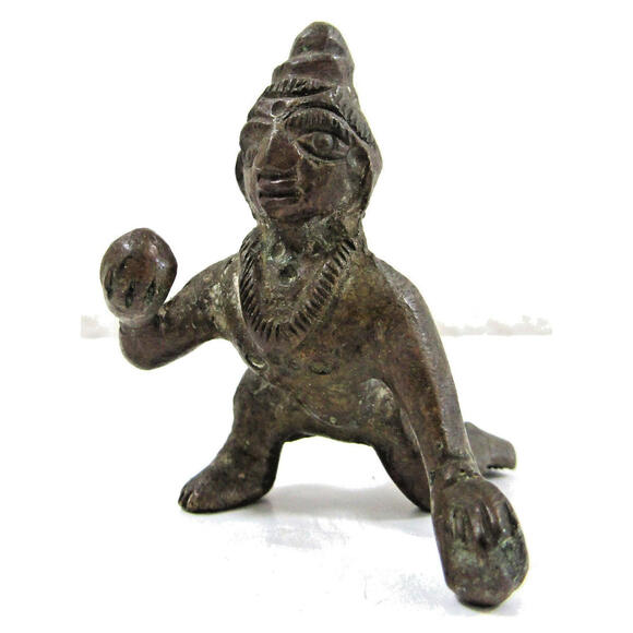 Vintage Sculpture Indian Goddess Indra Late Nineteenth Century 2” Bronze